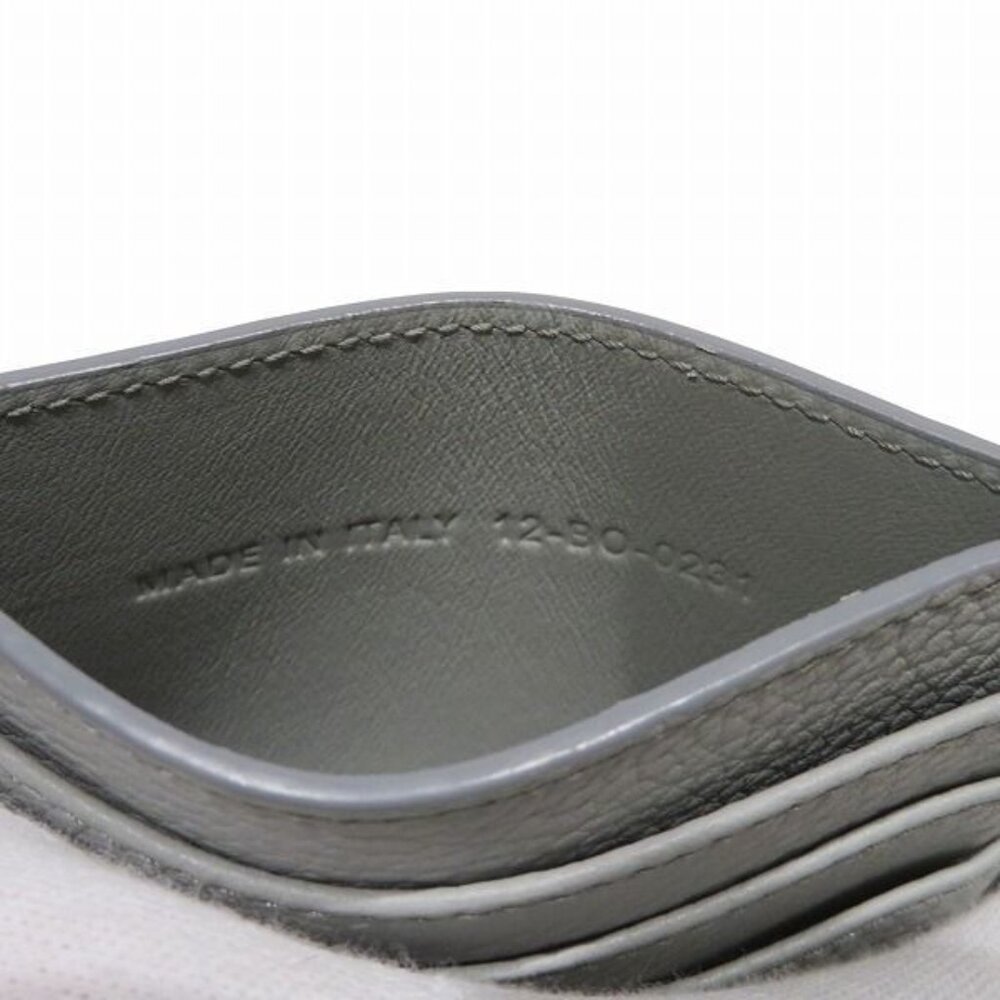 Dior CD Icon Card Holder Case Gray Leather - Picture 6 of 9